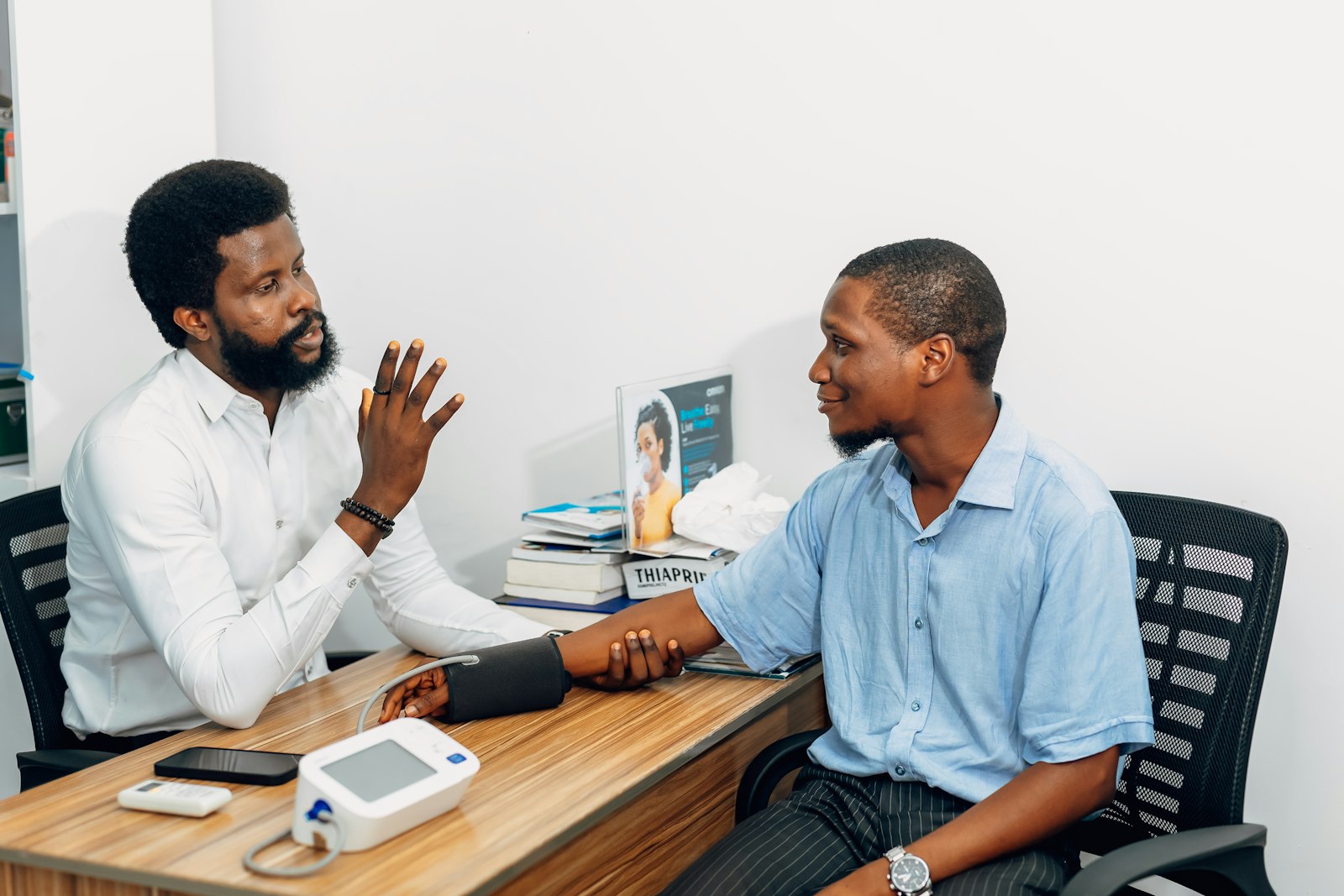 Pharmacist advising